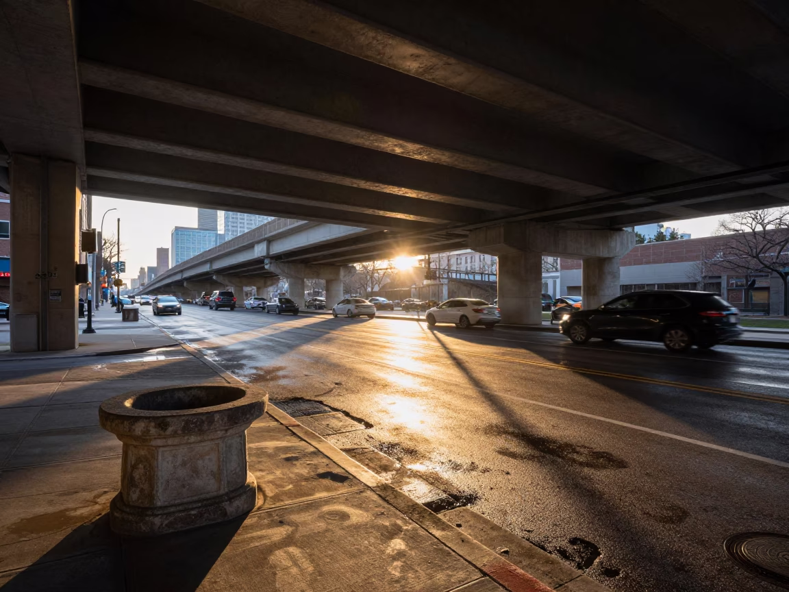 Morning Light just after sunrise in Chicago in in Chicago, Illinois, United States