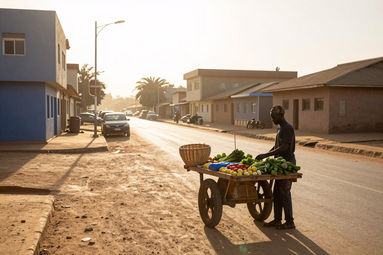 Morning Light just after sunrise in Dakar in in Dakar, Senegal
