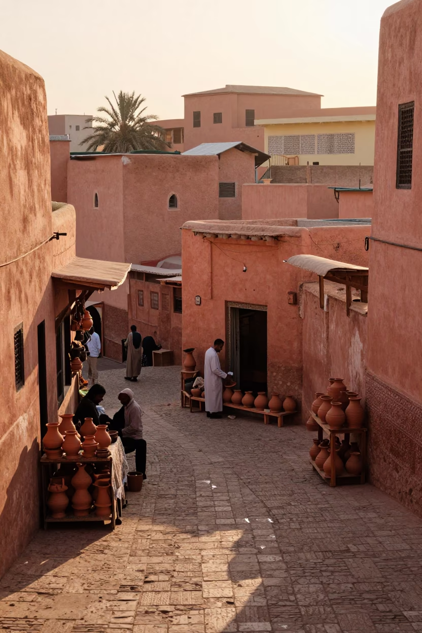 Morning Light just after sunrise in Fez in in Fez, Morocco