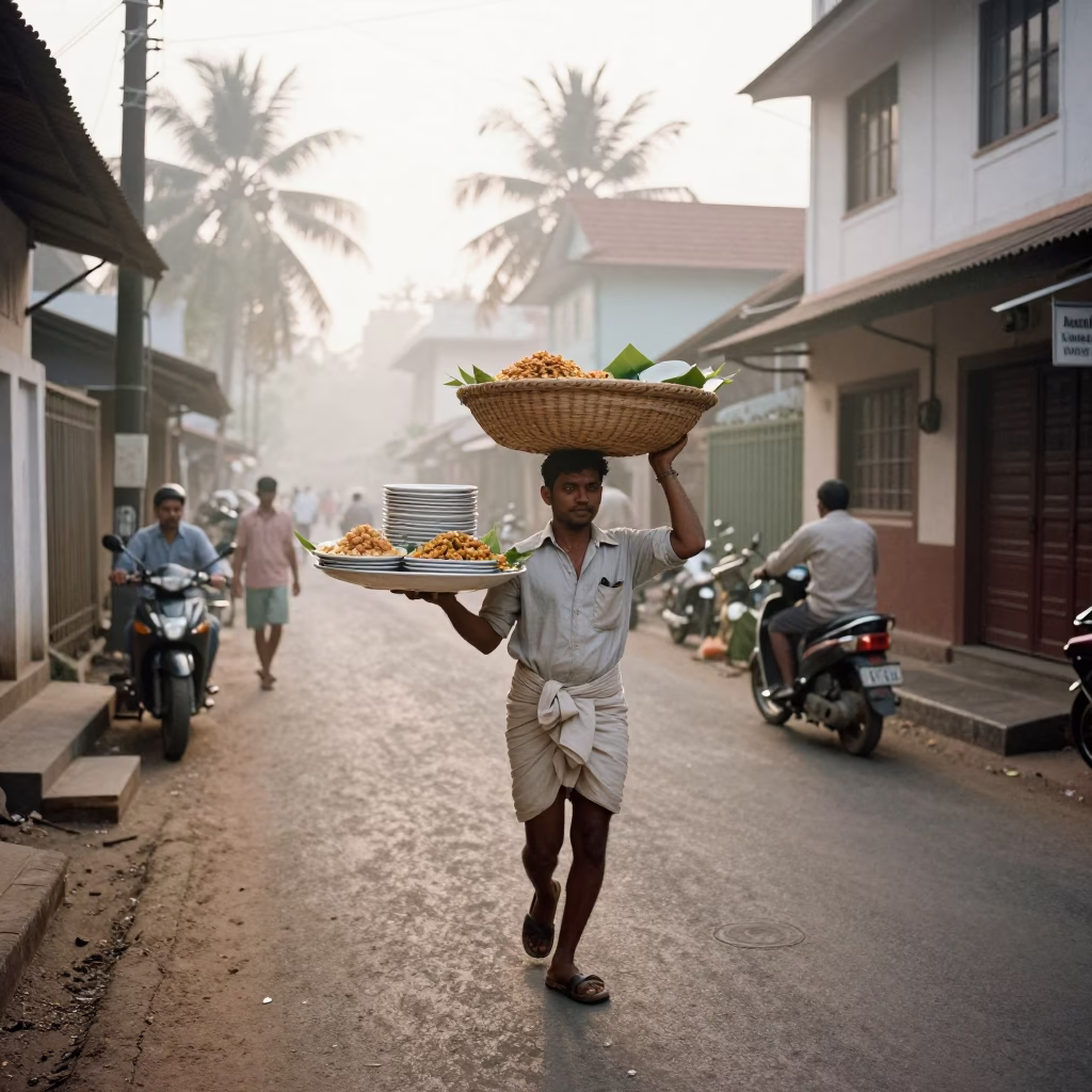 Morning Light just after sunrise in Kochi in in Kochi, India