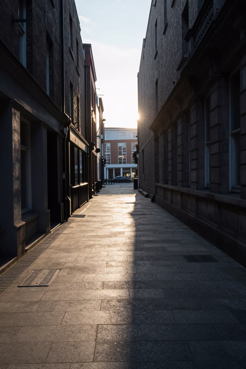 Morning Light just after sunrise in Liverpool in in Liverpool, United Kingdom