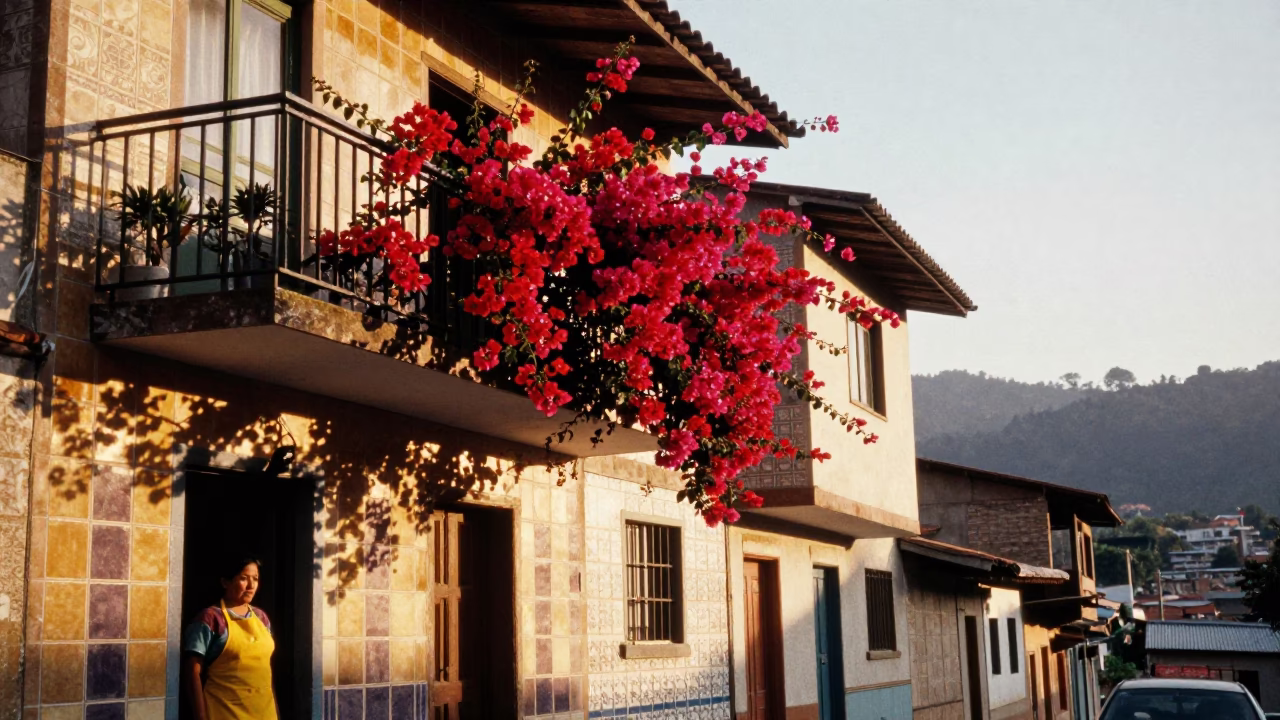 Morning Light just after sunrise in Medellin in in Medellin, Colombia
