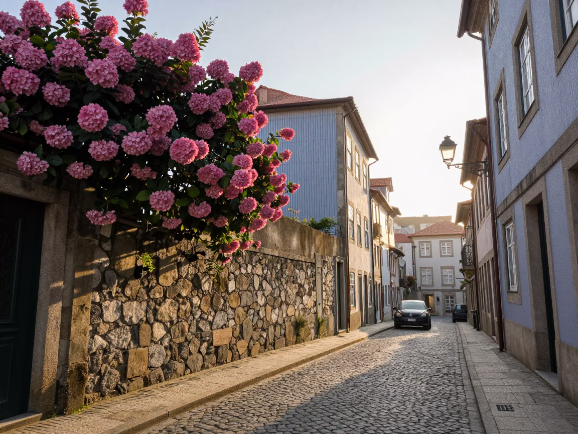 Morning Light just after sunrise in Porto in in Porto, Portugal