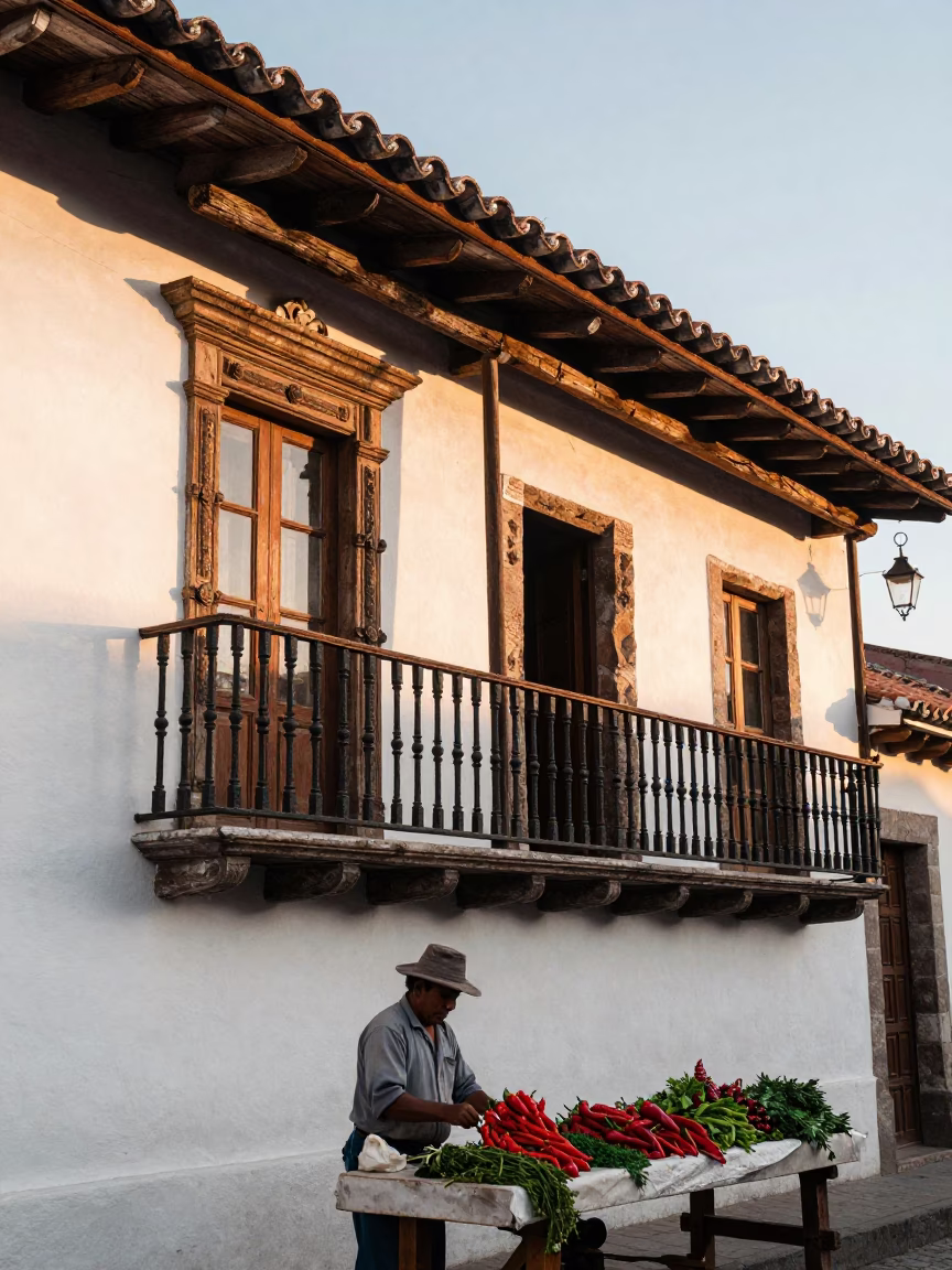 Morning Light just after sunrise in Quito in in Quito, Ecuador