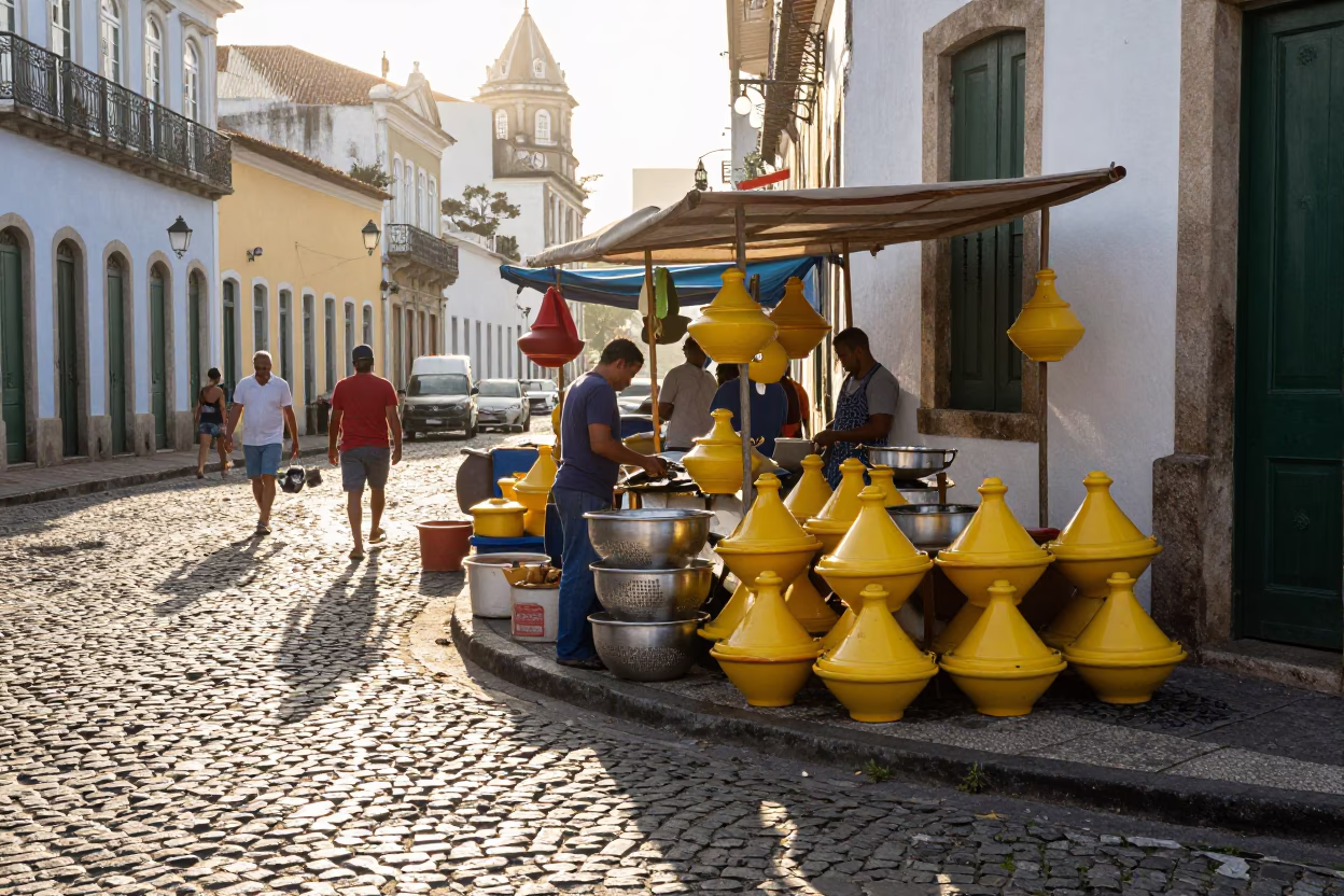 Morning Light just after sunrise in Salvador in in Salvador, Brazil