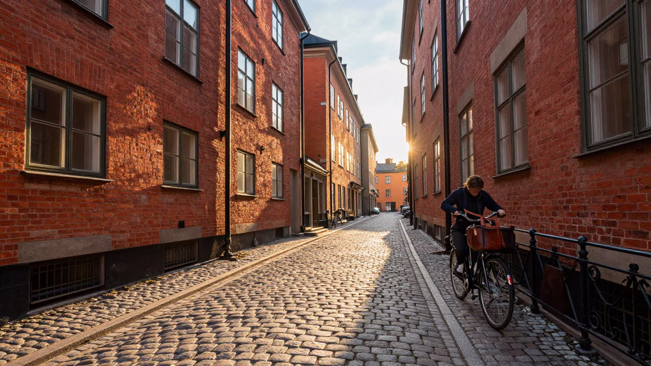 Morning Light just after sunrise in Stockholm in in Stockholm, Sweden