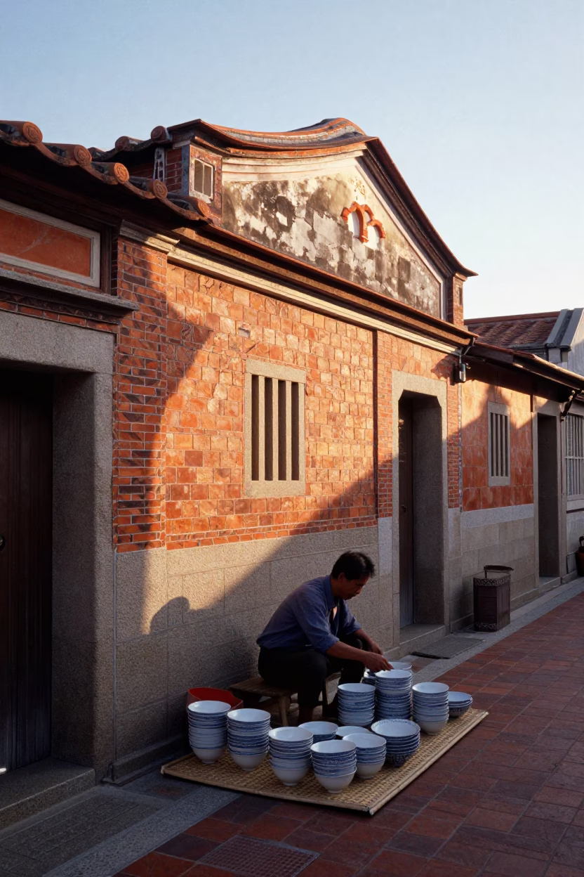 Morning Light just after sunrise in Tainan in in Tainan, Taiwan
