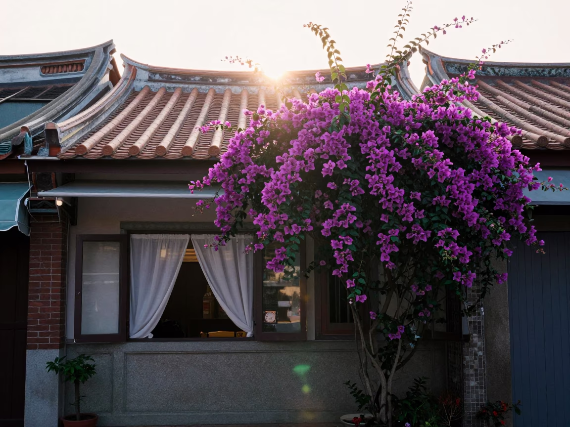Morning Light just after sunrise in Taipei in in Taipei, Taiwan