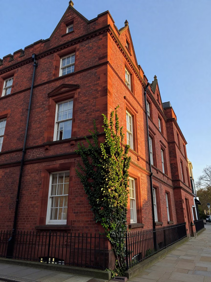 Morning Light on Victorian Brickwork in Bristol United Kingdom in in Bristol, United Kingdom