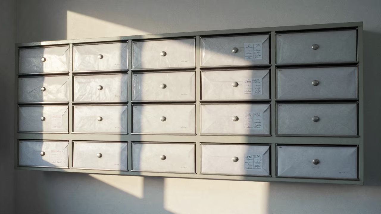 Morning Mail Cubby Wall in El Mahalla El Kubra Office in inside an open-plan office bay in El Mahalla El Kubra