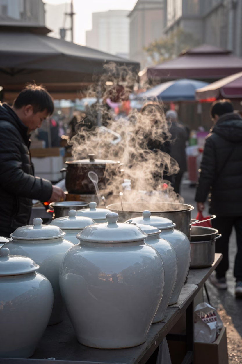 Morning Market just after sunrise in Shanghai in in Shanghai, China