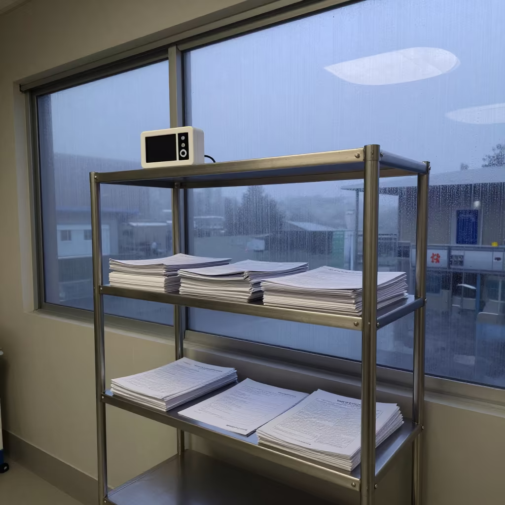 Morning Medical Timer Shelf with Papers in inside an imaging suite in Kulim