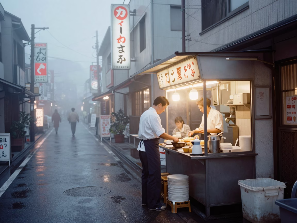 Morning Mist in Osaka in in Osaka, Japan