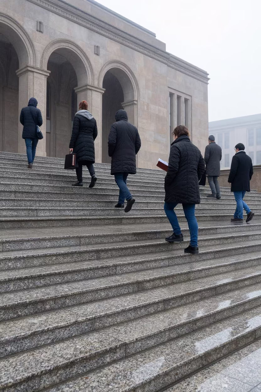 Morning Oath Ceremony at Bloemfontein City Hall in on the steps of city hall in Bloemfontein