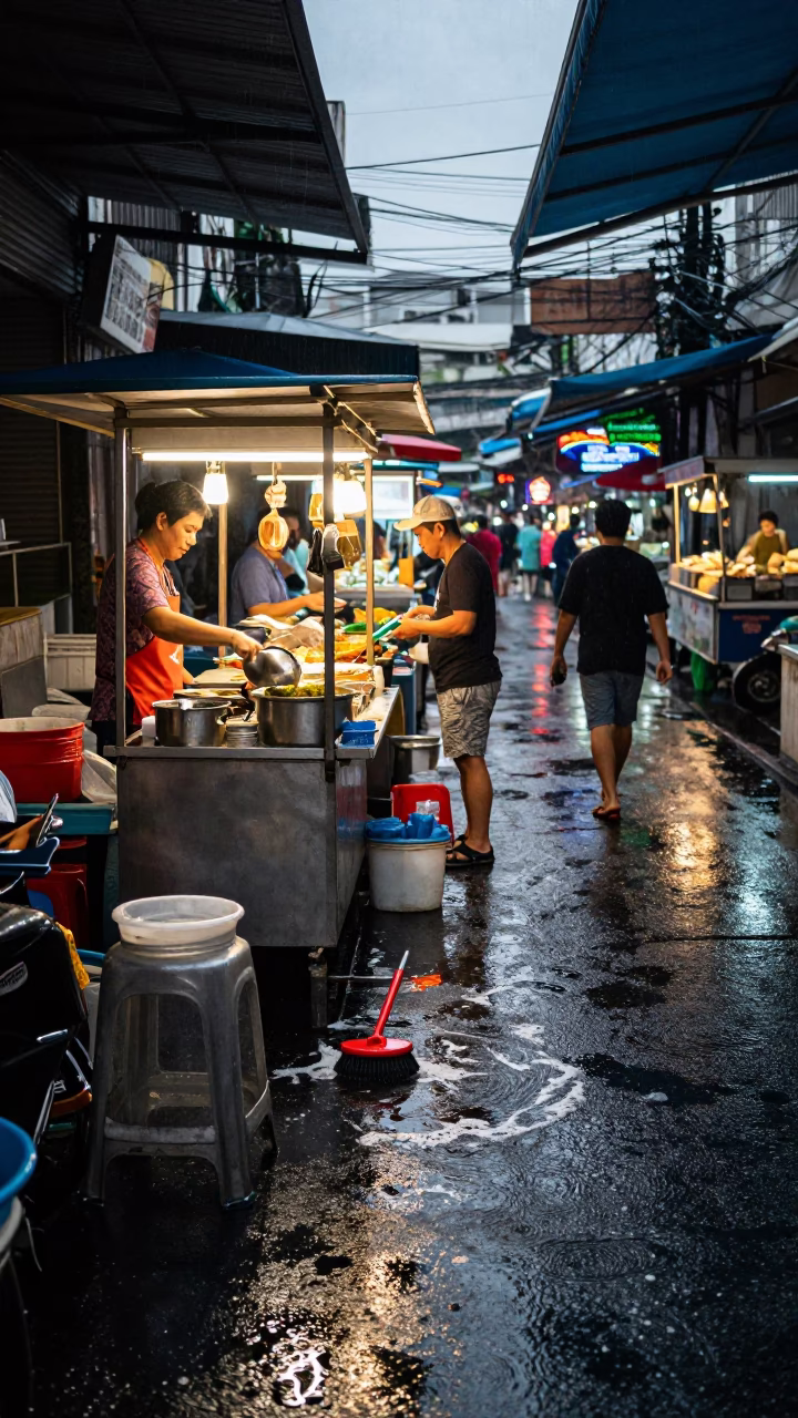 Morning Prep in Bangkok in in Bangkok, Thailand