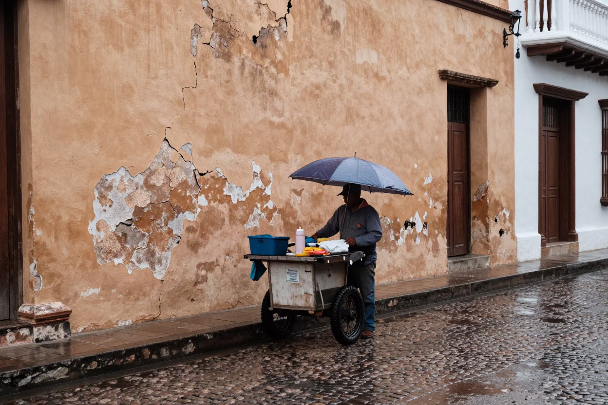 Morning Prep in Cartagena in in Cartagena, Colombia