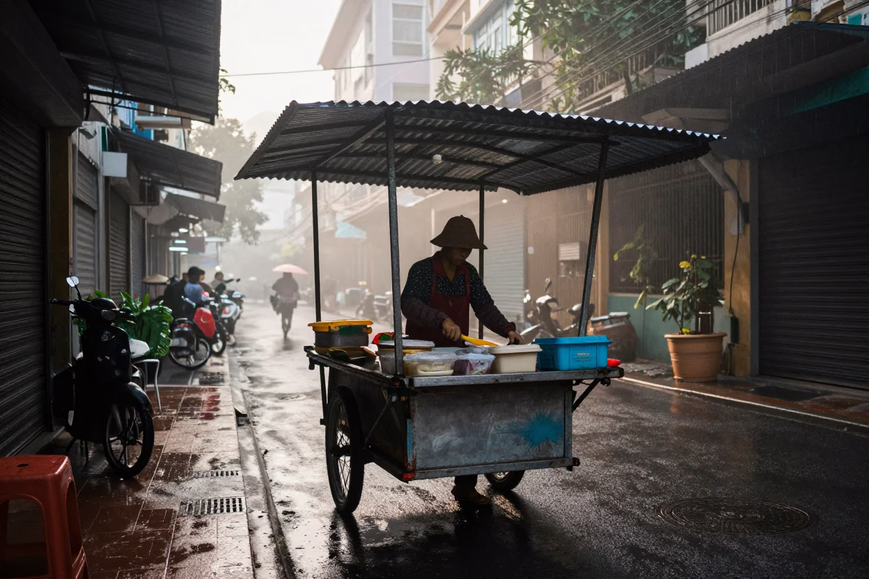 Morning Prep in Ho Chi Minh City in in Ho Chi Minh City, Vietnam