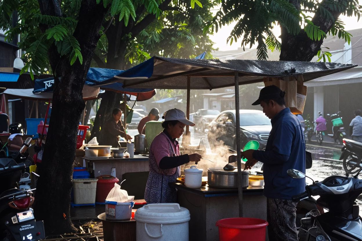 Morning Prep in Surabaya in in Surabaya, Indonesia