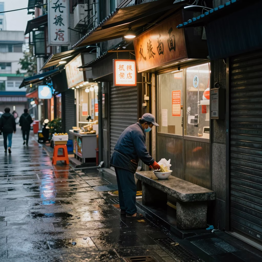 Morning Preparation at Sunrise Light in Taipei in in Taipei, Taiwan