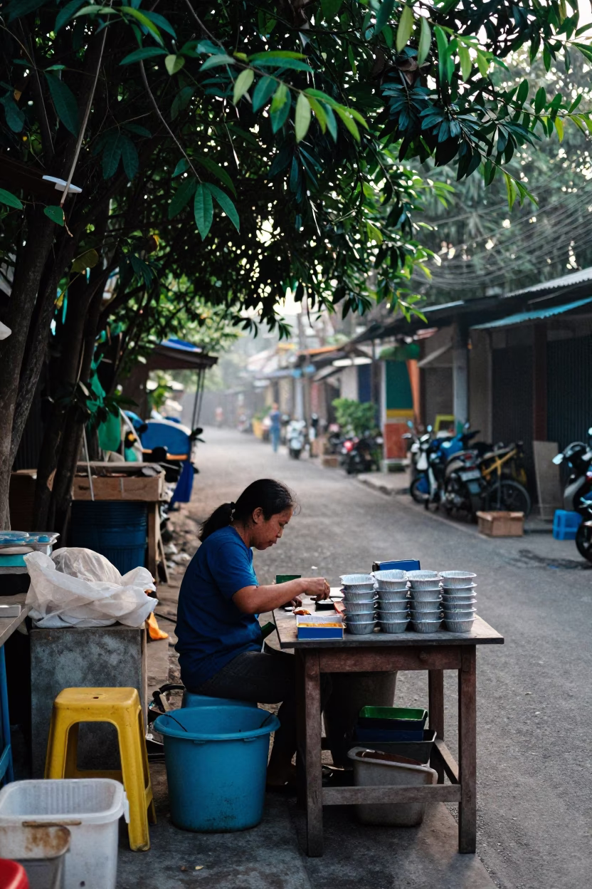 Morning Preparation in Chiang Mai in in Chiang Mai, Thailand