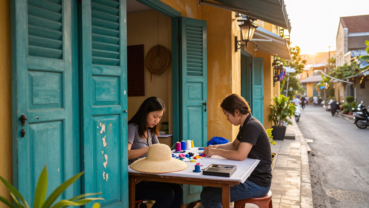 Morning Preparation in Hoi An in in Hoi An, Vietnam