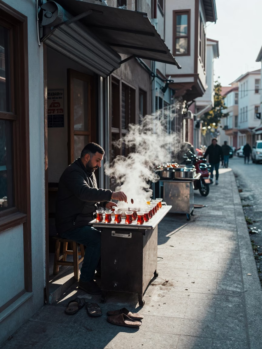 Morning Preparation in Izmir in in Izmir, Turkey