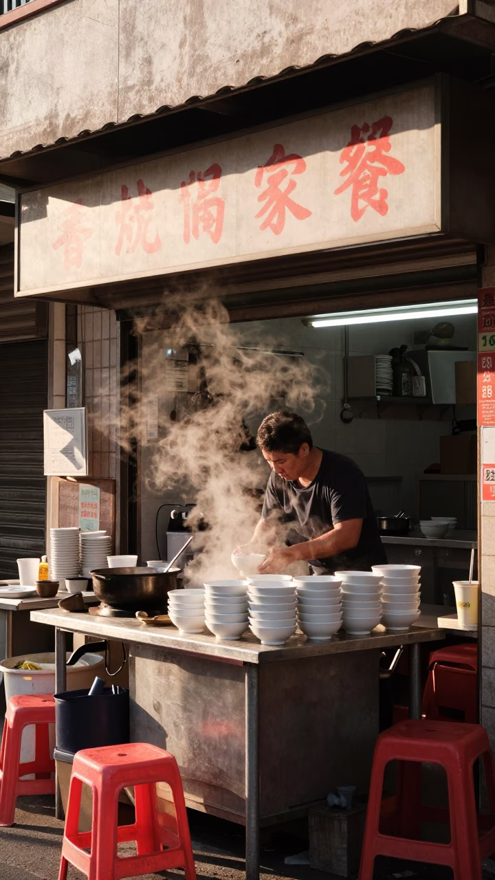 Morning Preparation in Kaohsiung in in Kaohsiung, Taiwan