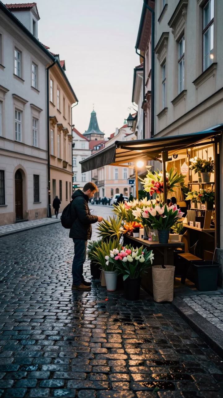 Morning Preparation in Prague in in Prague, Czech Republic