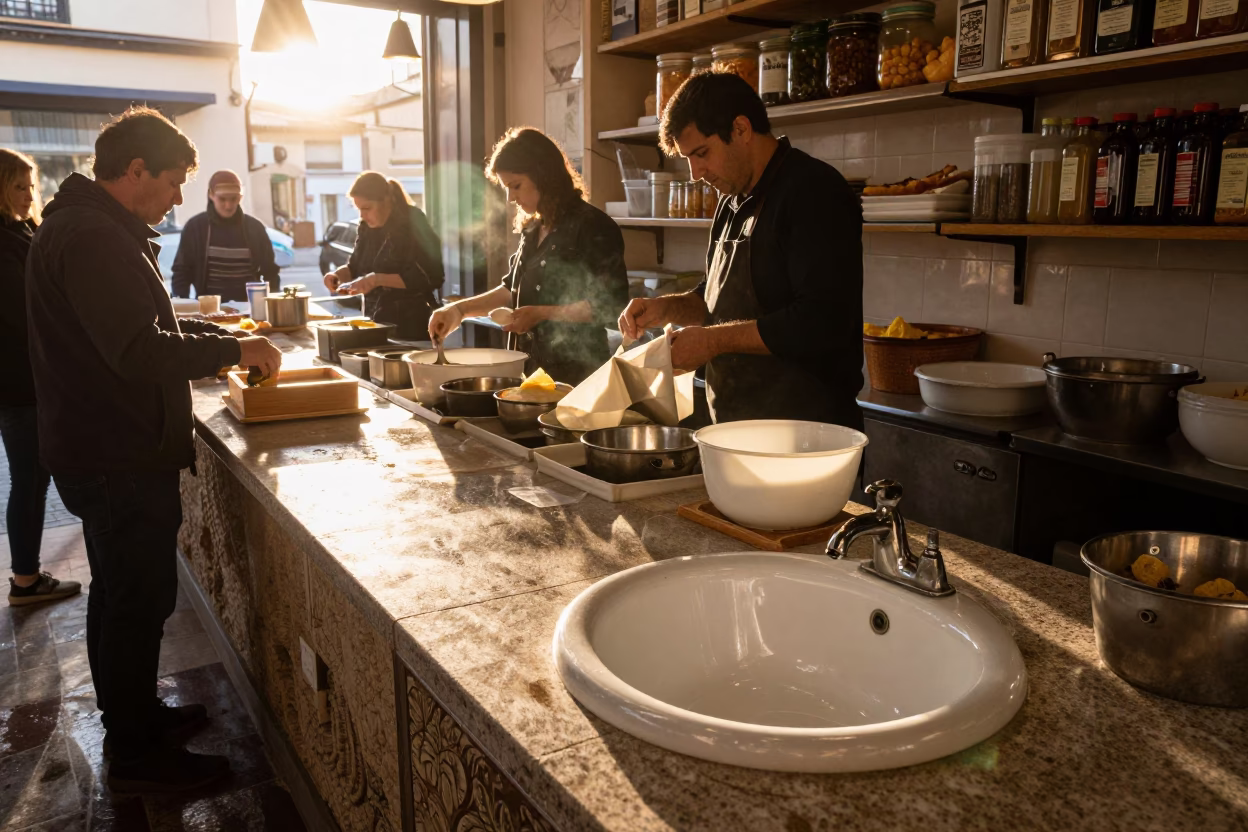 Morning Preparations in Granada in in Granada, Spain