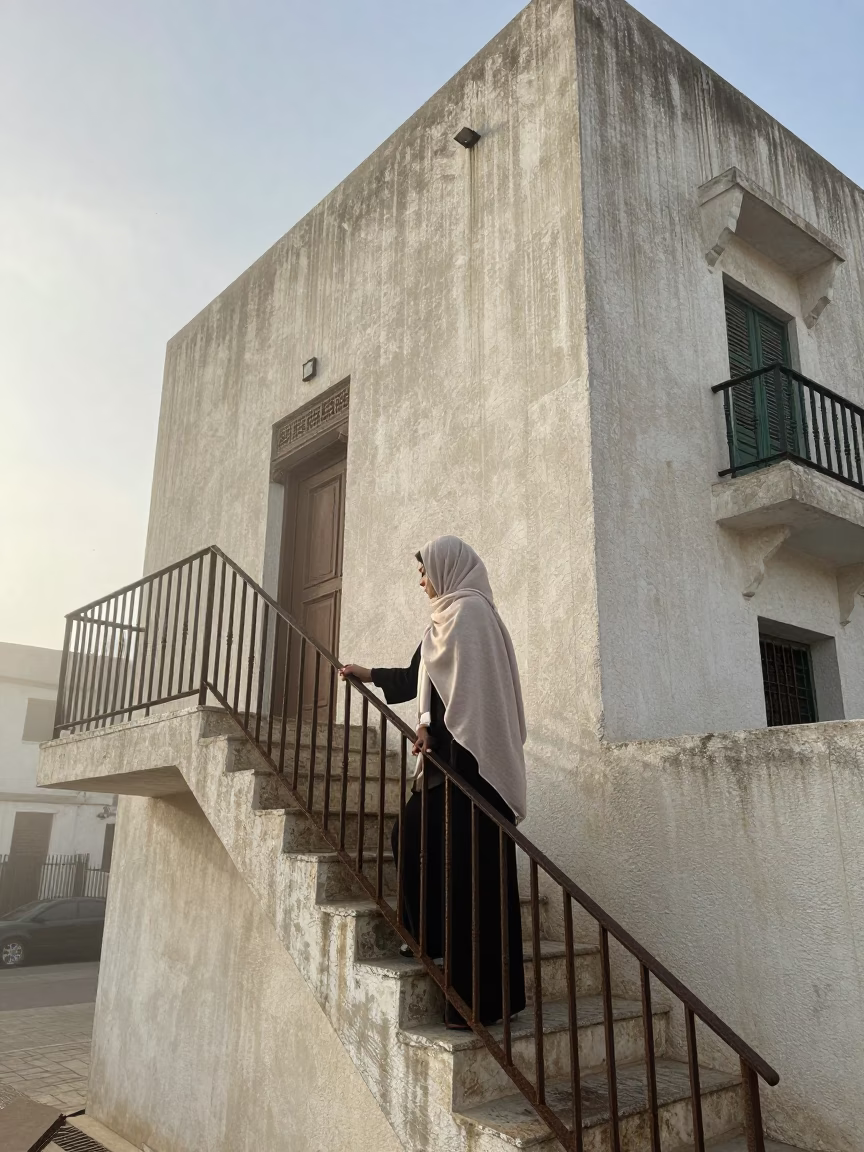 Morning Routine in Casablanca at Dawn Light in in Casablanca, Morocco