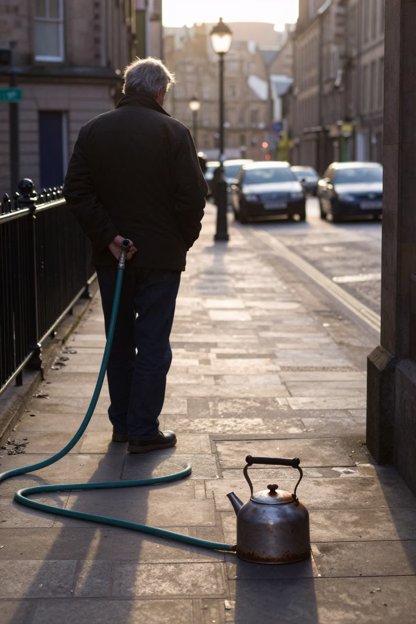 Morning Routine just after sunrise in Edinburgh in in Edinburgh, United Kingdom