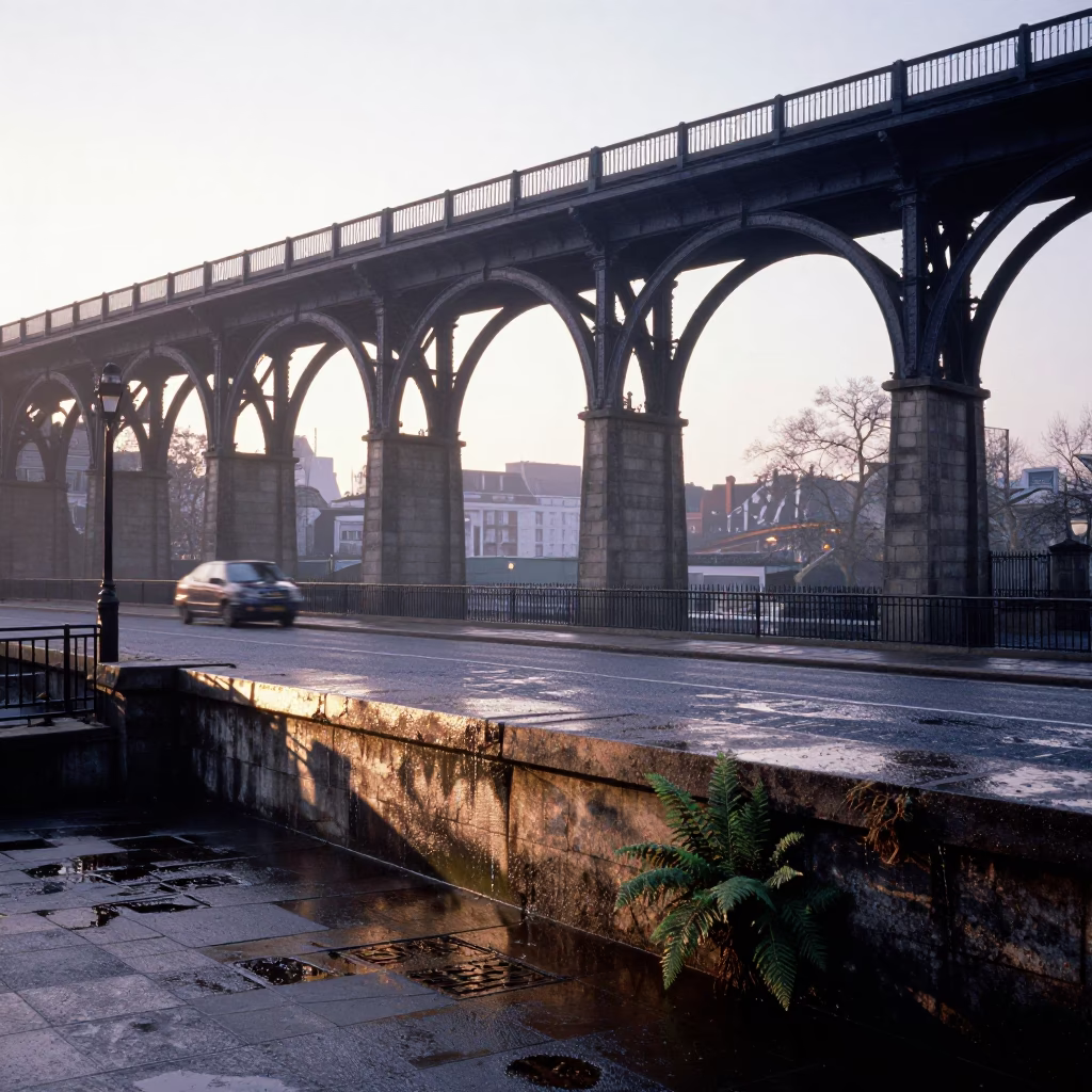 Morning Rush at As First Light Reaches The Scene in London in in London, United Kingdom