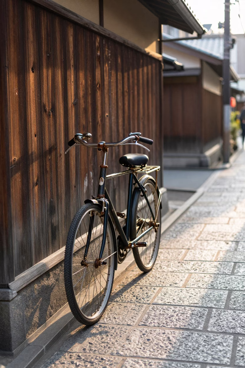 Morning Scene at As First Light Reaches The Scene in Kyoto in in Kyoto, Japan