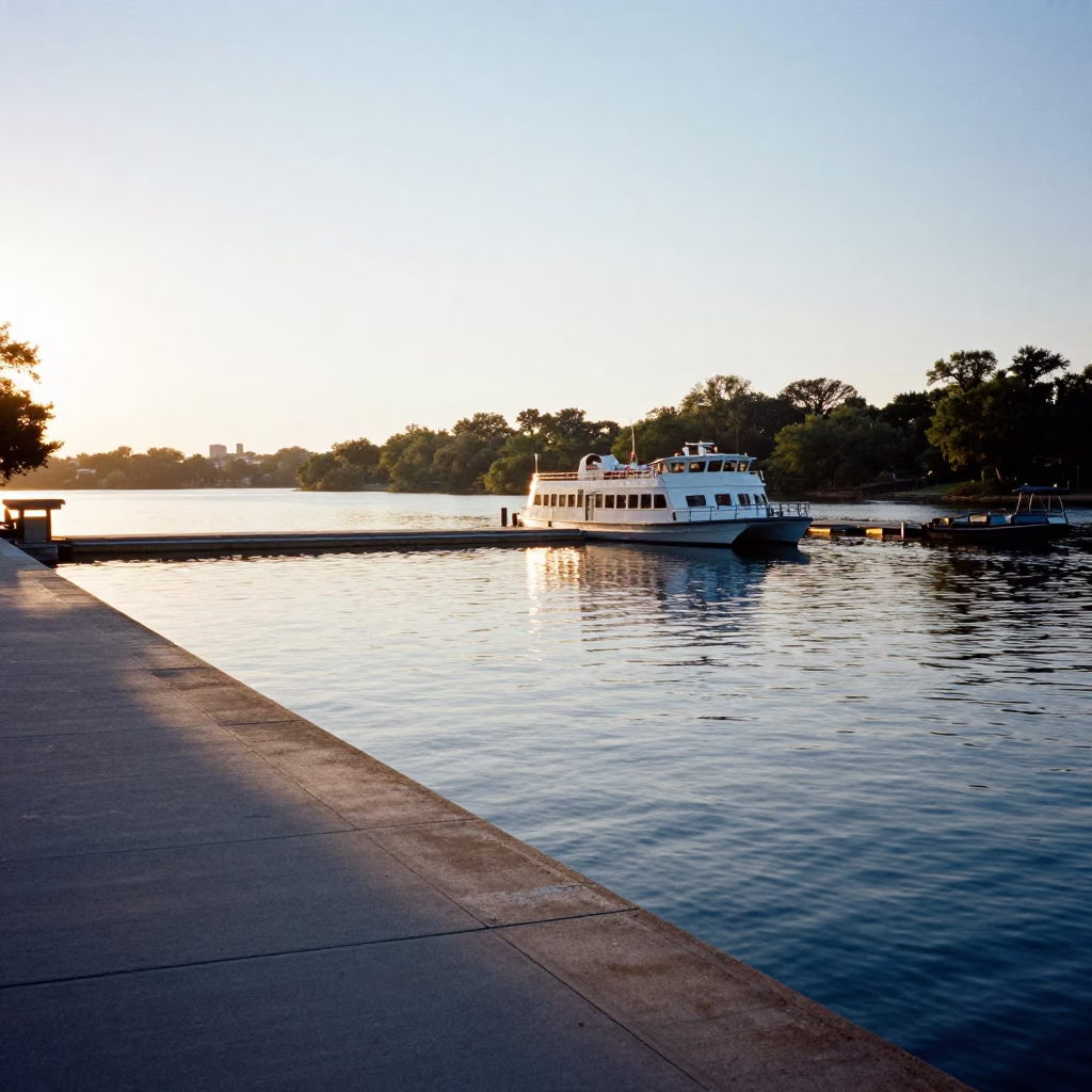 Morning Scene in Austin at As First Light Reaches The Scene in in Austin, Texas, United States