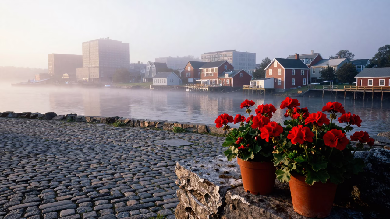 Morning Scene in Halifax at The Early Morning Light in in Halifax, Nova Scotia, Canada