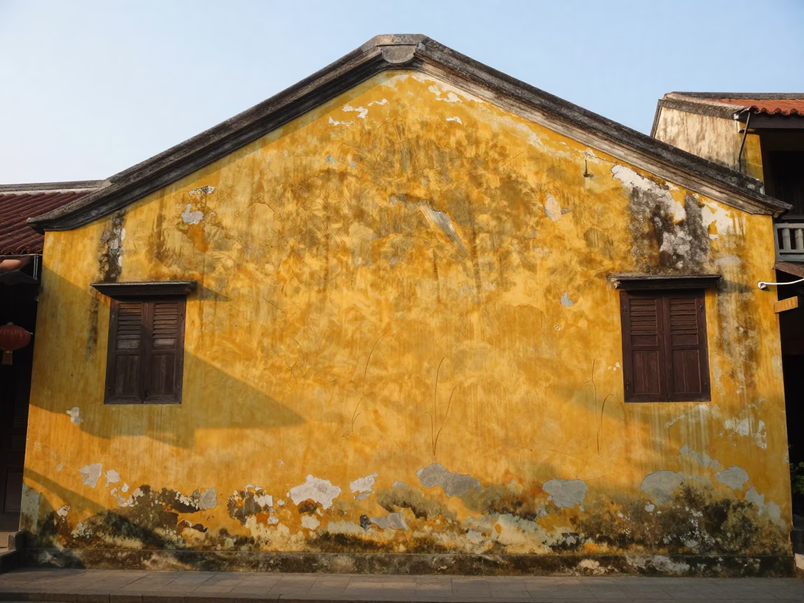 Morning Scene in Hoi An at As First Light Reaches The Scene in in Hoi An, Vietnam