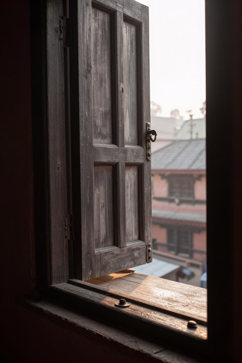 Morning Scene in Kathmandu at As First Light Reaches The Scene in in Kathmandu, Nepal