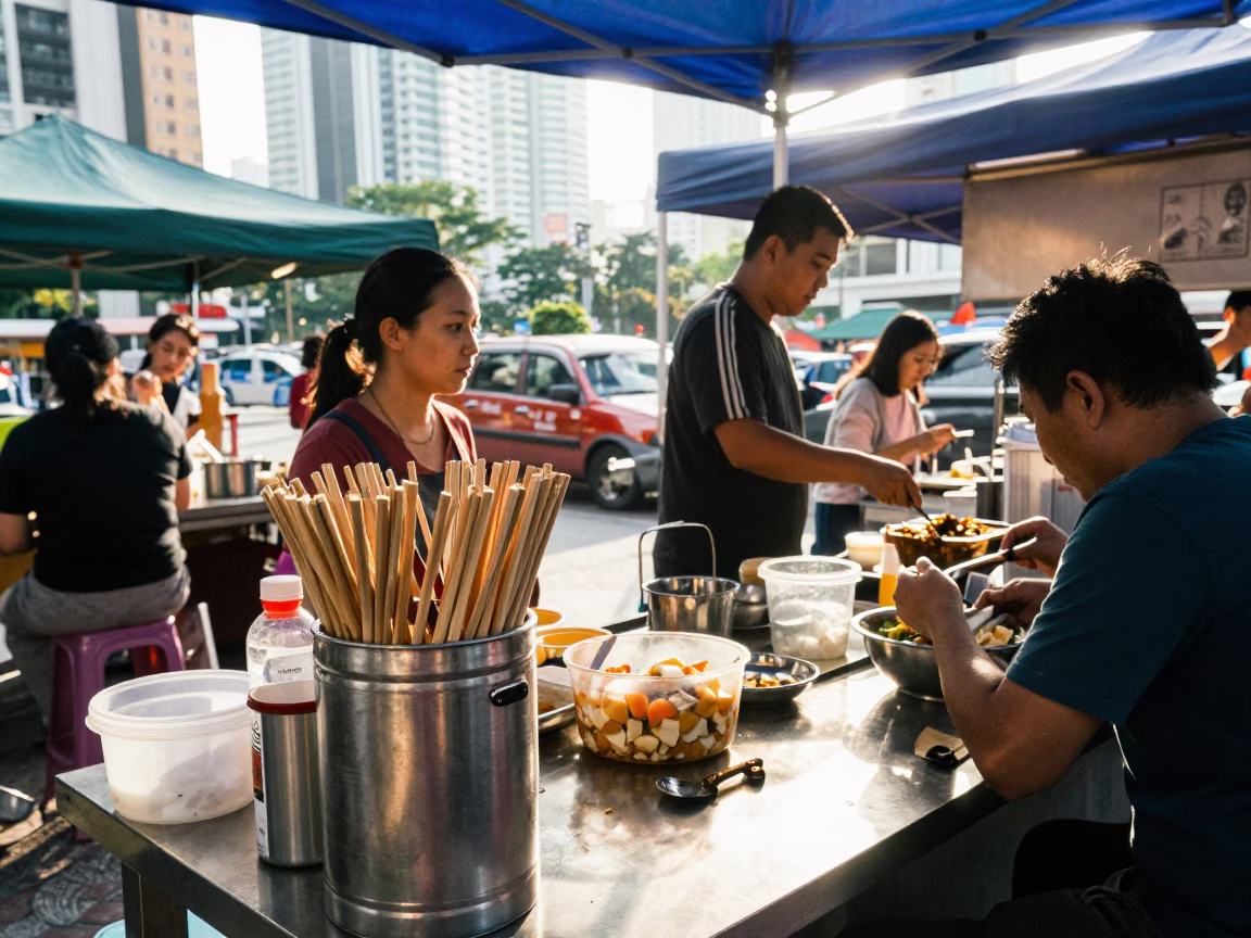 Morning Scene in Kuala Lumpur at Bright Midmorning Light in in Kuala Lumpur, Malaysia