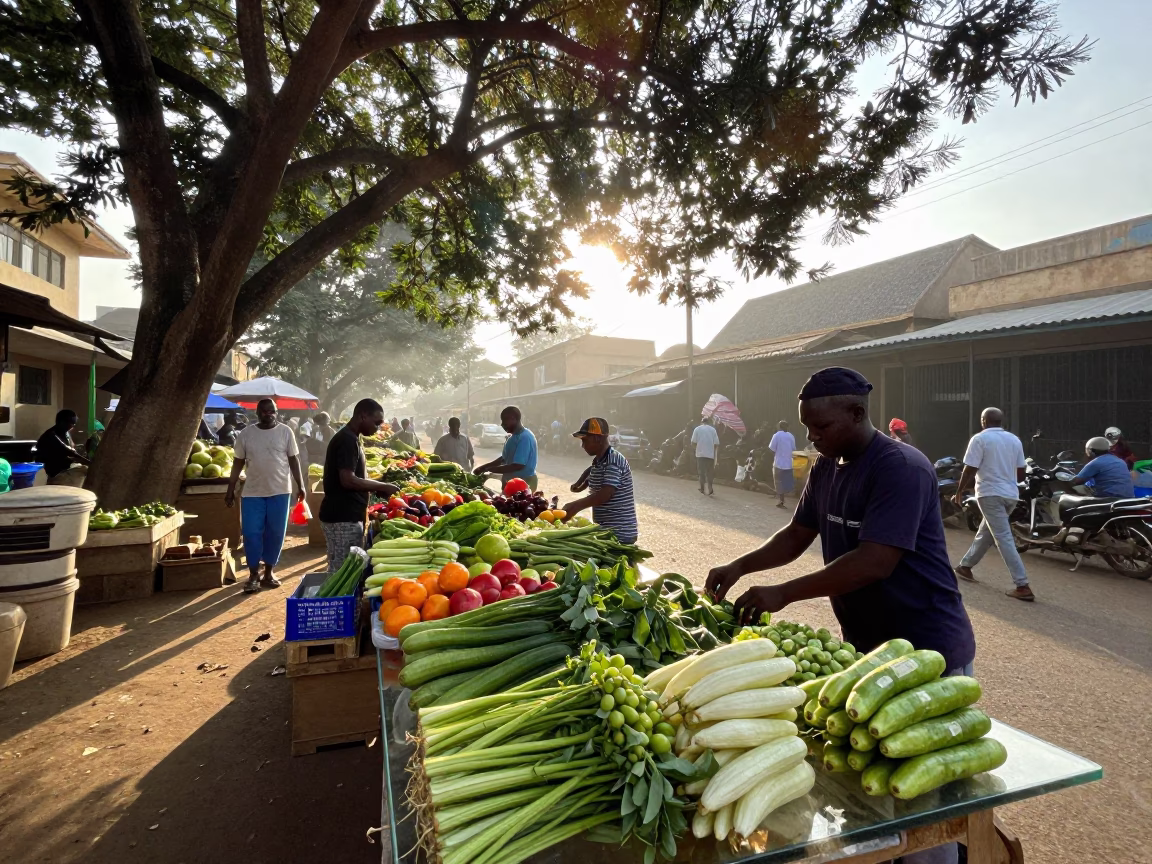 Morning Scene in Nairobi at The Early Morning Light in in Nairobi, Kenya