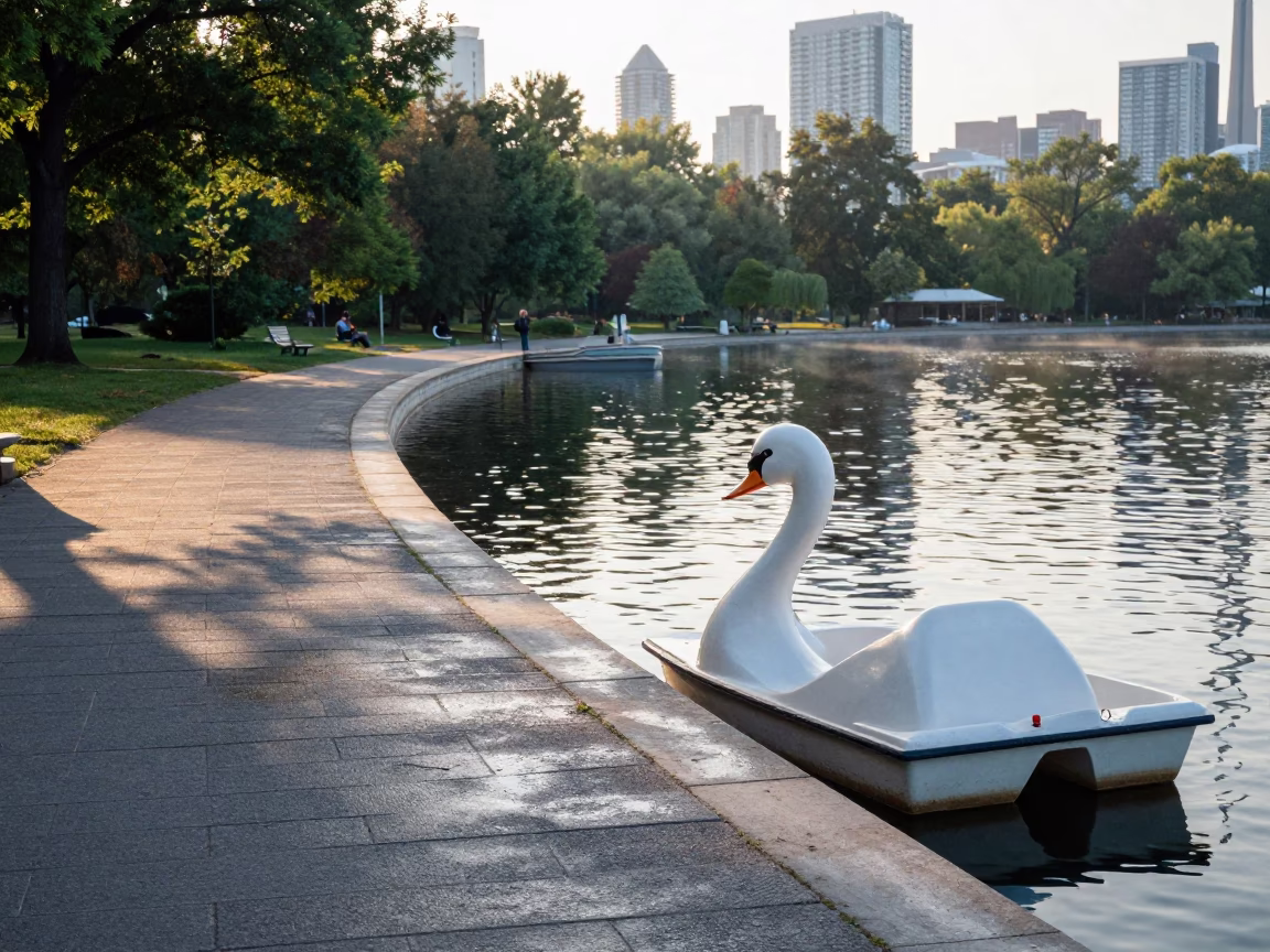 Morning Scene in Toronto at As First Light Reaches The Scene in in Toronto, Ontario, Canada