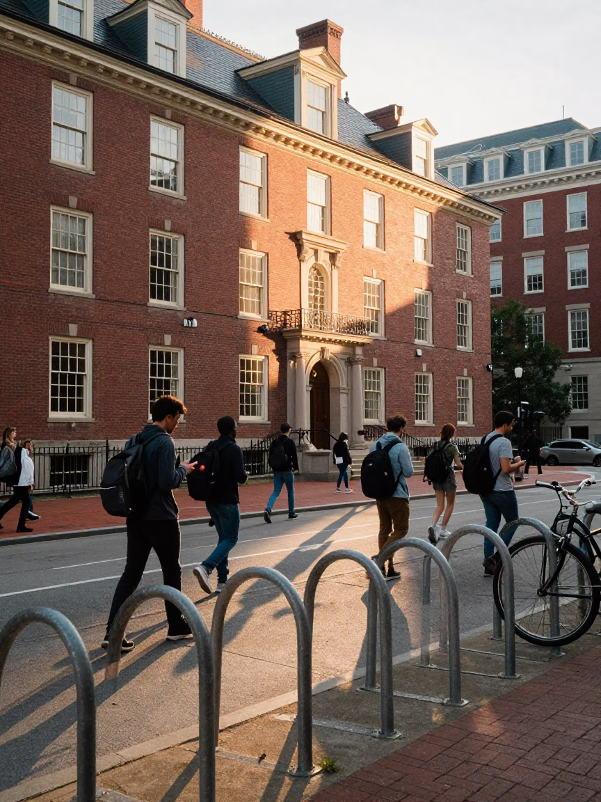 Morning Scene just after sunrise in Boston in in Boston, Massachusetts, United States