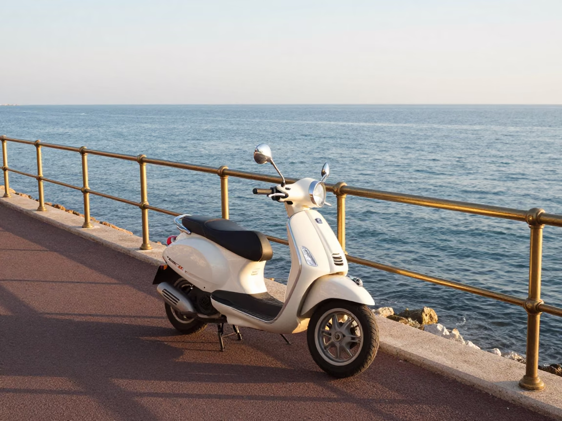 Morning Scene just after sunrise in Nice in in Nice, France