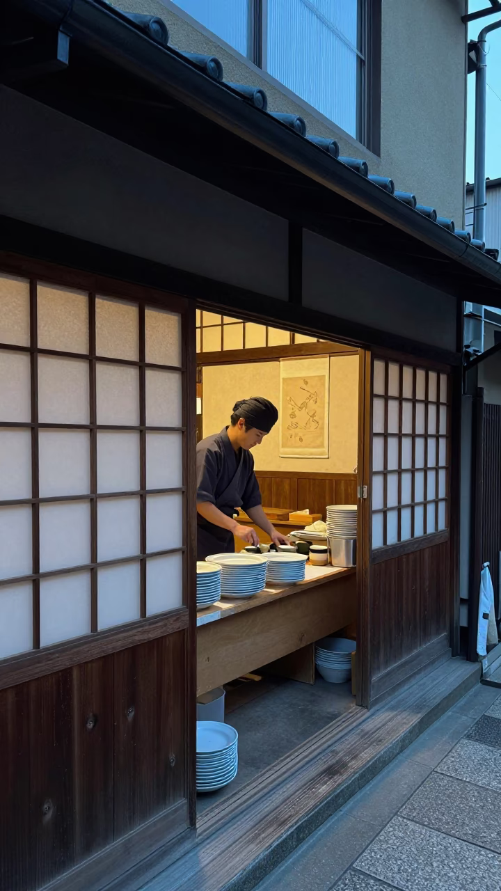 Morning Service in Kyoto in in Kyoto, Japan