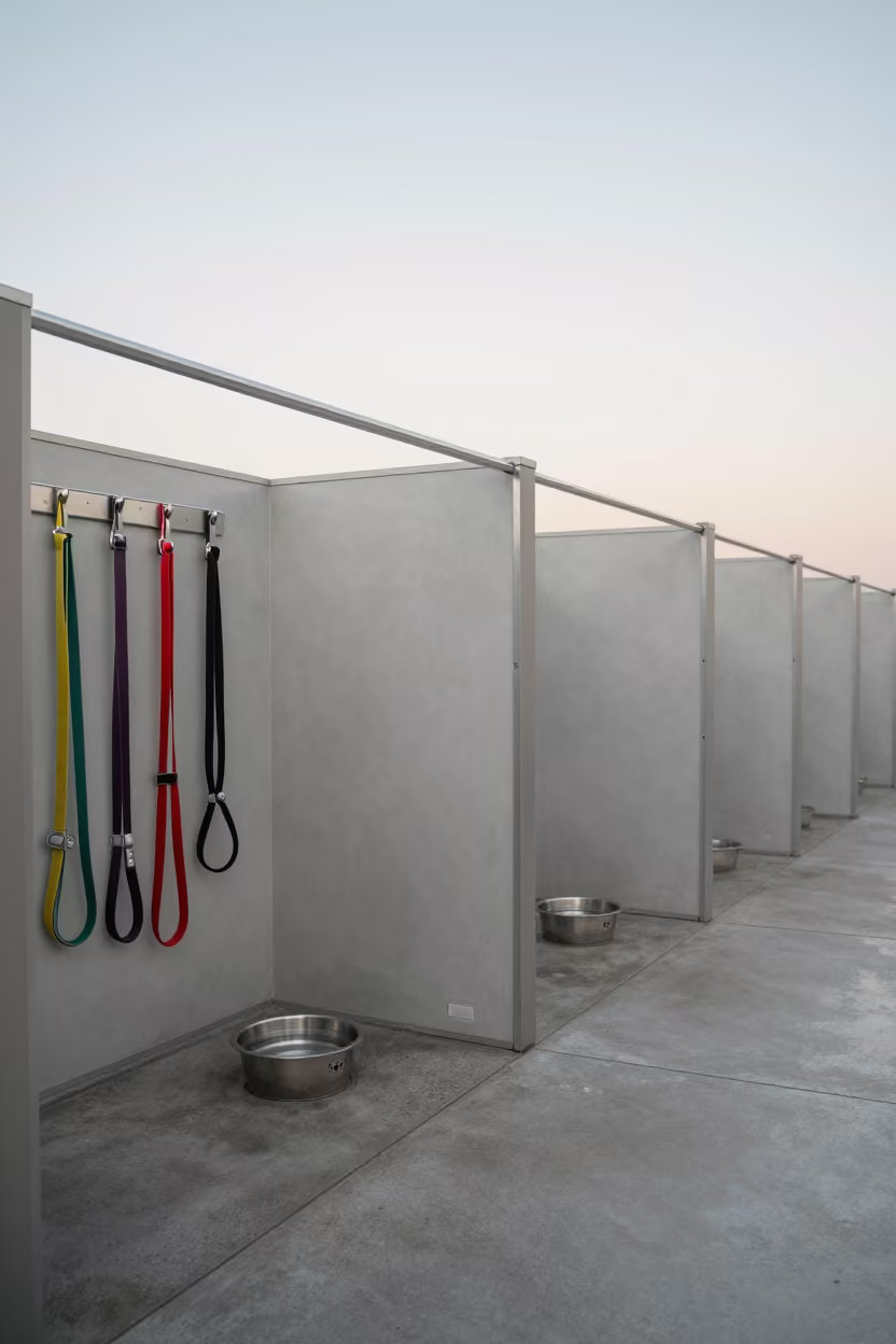 Morning Setup at Mekelle Dog Wash Station in at a self-serve dog wash station near Mekelle
