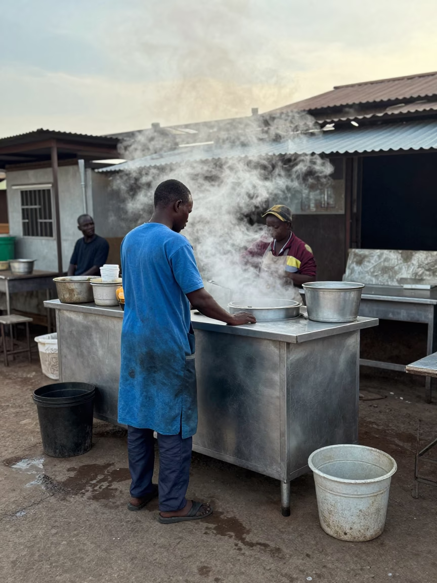 Morning Stall in Accra in in Accra, Ghana
