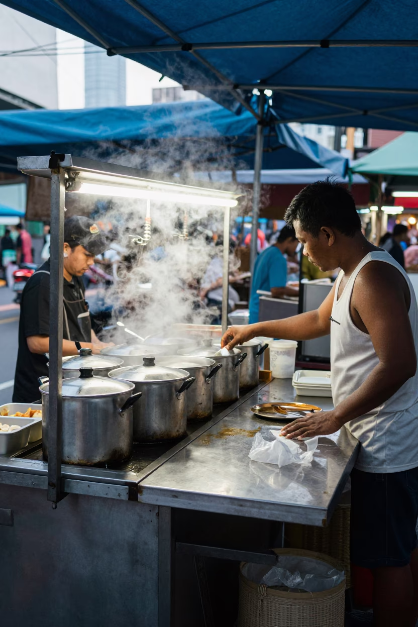 Morning Stall in Kuala Lumpur in in Kuala Lumpur, Malaysia