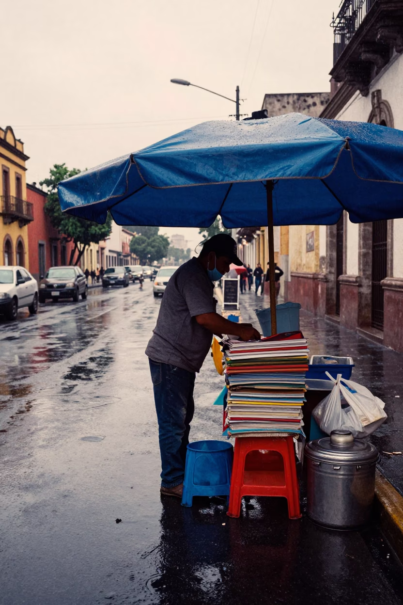 Morning Stall in Mexico City in in Mexico City, Mexico