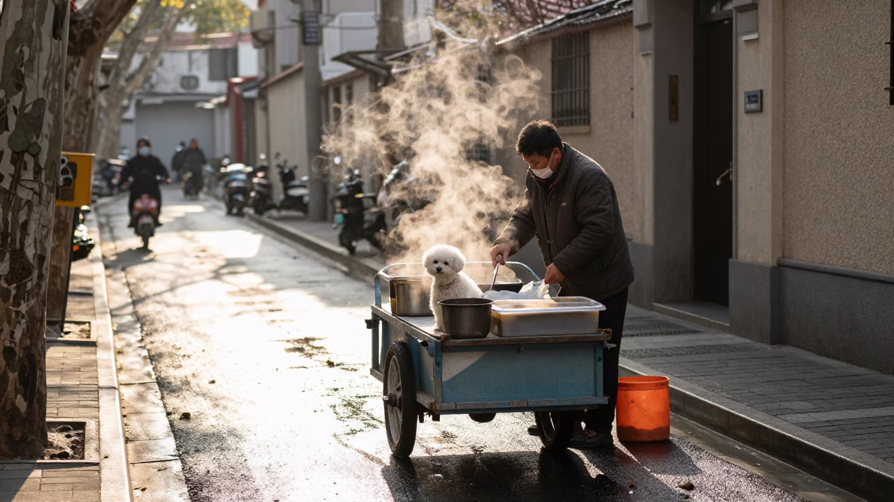 Morning Stall in Shanghai in in Shanghai, China