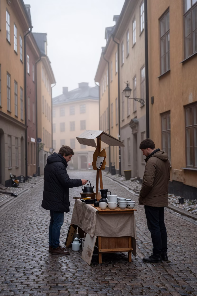 Morning Stall in Stockholm in in Stockholm, Sweden