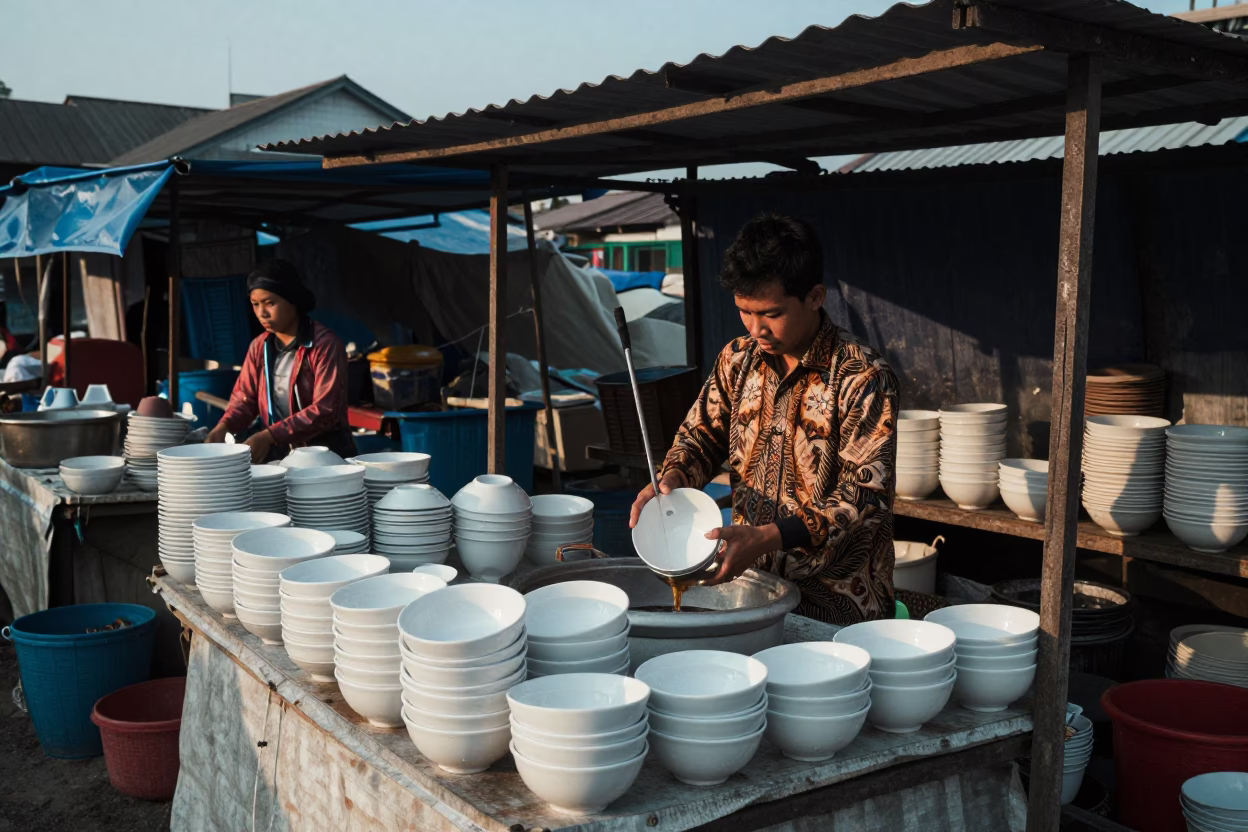 Morning Stall in Surabaya in in Surabaya, Indonesia
